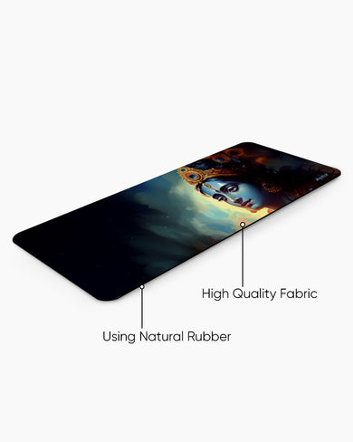 Krishna-Peacock Majesty Panaroma Desk Mat