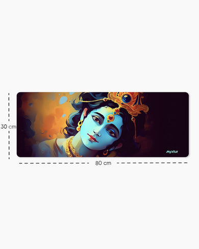 Krishna-Churning of Creation Panaroma Desk Mat