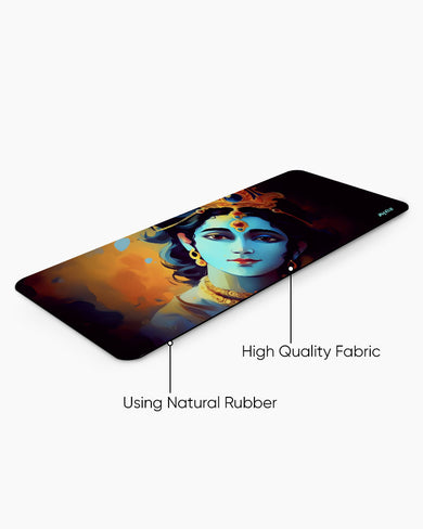 Krishna-Churning of Creation Panaroma Desk Mat