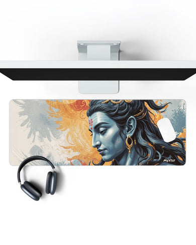 Serenity of Shiva Panaroma Desk Mat