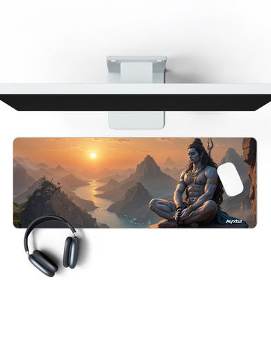 Shiva-Himalayan Yogi Panaroma Desk Mat