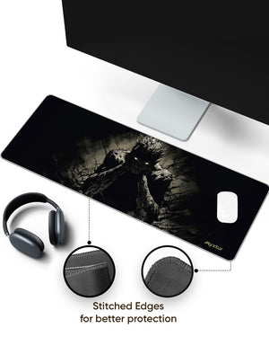 Black Demon Shadow Panaroma Desk Mat Stitched 1