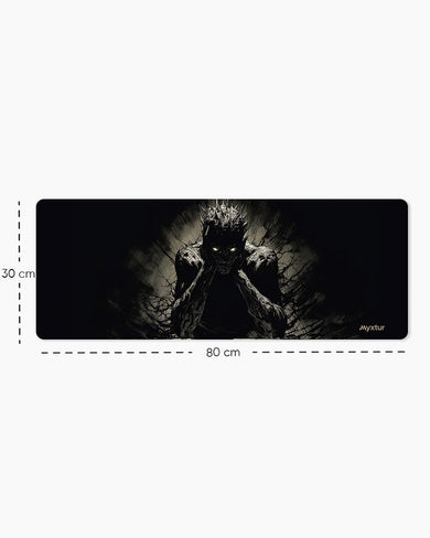 Black Demon Shadow Panaroma Desk Mat
