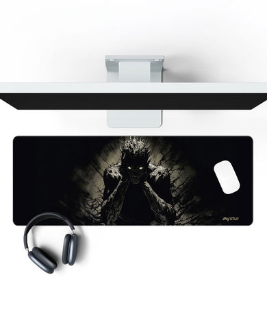 Black Demon Shadow Panaroma Desk Mat