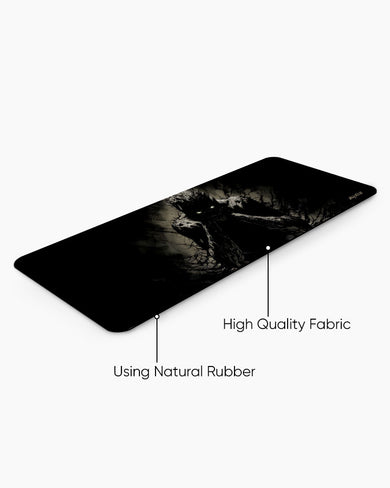 Black Demon Shadow Panaroma Desk Mat