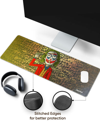 Cartoon Joker Chaos Panaroma Desk Mat