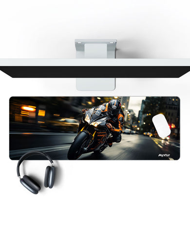 City Road Racer Panaroma Desk Mat