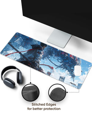 Cyberpunk Mecha Dragon Panaroma Desk Mat Stitched 1