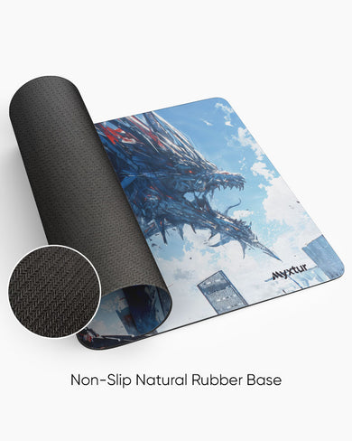 Cyberpunk Mecha Dragon Panaroma Desk Mat