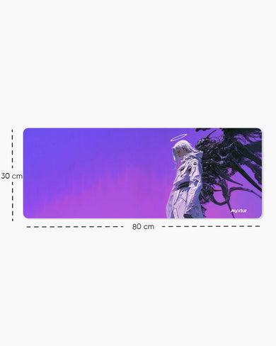 Dark Angel in Purple Sky Panaroma Desk Mat