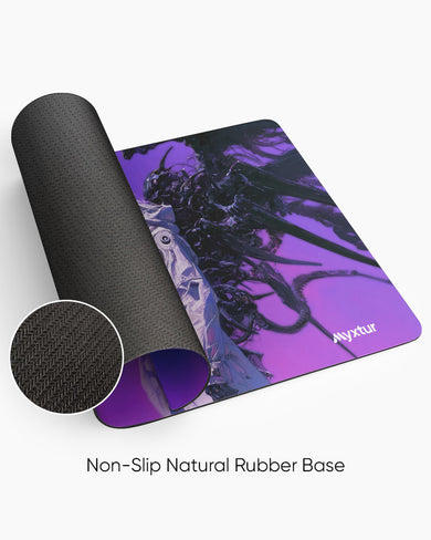 Dark Angel in Purple Sky Panaroma Desk Mat