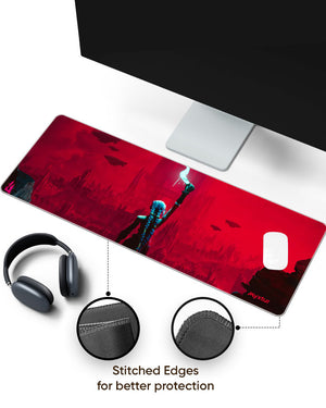 League of Legends-Jinx Panaroma Desk Mat Stitched 1