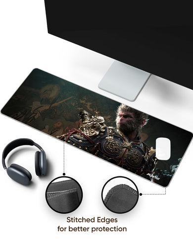 Monkey King in Golden Armor Panaroma Desk Mat