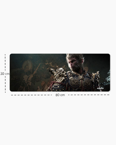 Monkey King in Golden Armor Panaroma Desk Mat