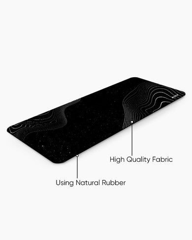 Monochrome Wave Panaroma Desk Mat