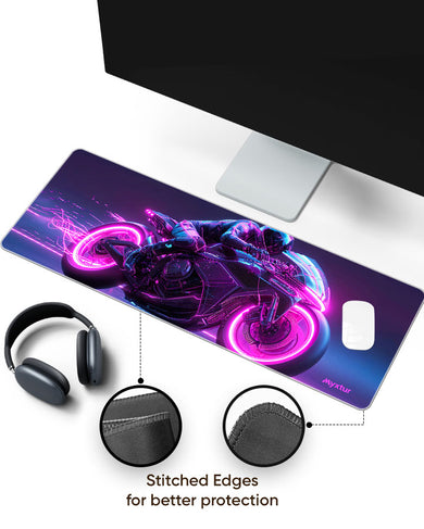 Neon Racer Panaroma Desk Mat