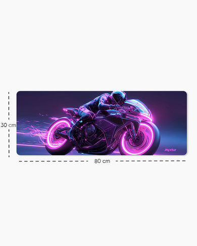 Neon Racer Panaroma Desk Mat