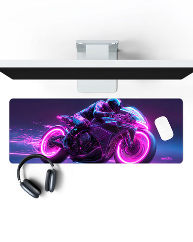 Neon Racer Panaroma Desk Mat