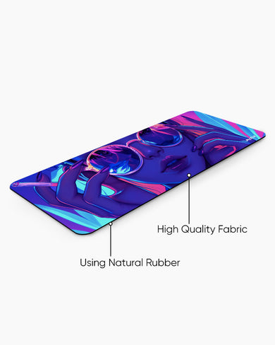 Purple Haze Girl Panaroma Desk Mat