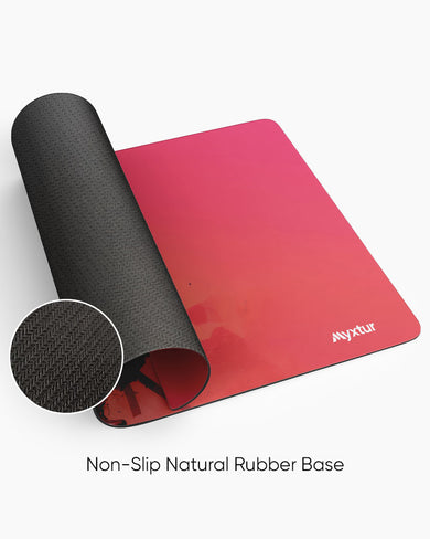 Red Dystopia Ninja Panaroma Desk Mat