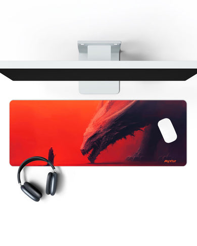 Red Horizon Dragon Rider Panaroma Desk Mat