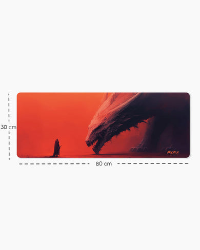 Red Horizon Dragon Rider Panaroma Desk Mat