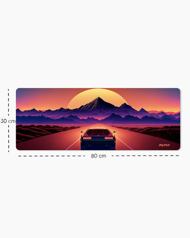 Retro Road Adventure Panaroma Desk Mat