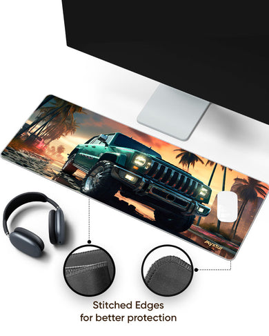 Rugged Roadside Adventure Panaroma Desk Mat