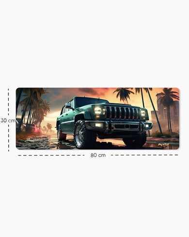 Rugged Roadside Adventure Panaroma Desk Mat