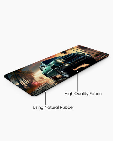 Rugged Roadside Adventure Panaroma Desk Mat