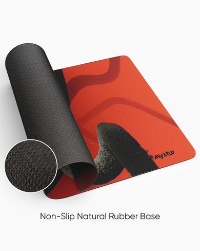 Scarlet Stripes Panaroma Desk Mat