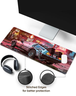 Vintage SciFi Cruiser Panaroma Desk Mat Stitched 1
