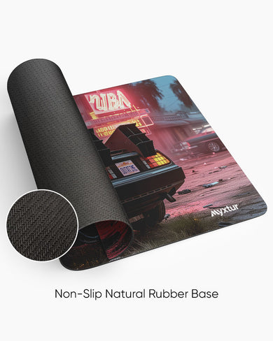 Vintage SciFi Cruiser Panaroma Desk Mat