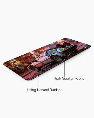 Vintage SciFi Cruiser Panaroma Desk Mat