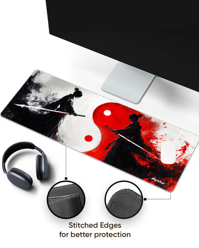 Yin Yang SamuraiClash Panaroma Desk Mat