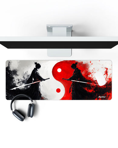 Yin Yang SamuraiClash Panaroma Desk Mat