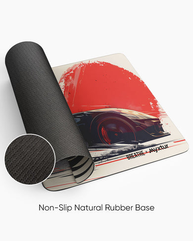 Blaze on Wheels [BREATHE] Panaroma Desk Mat