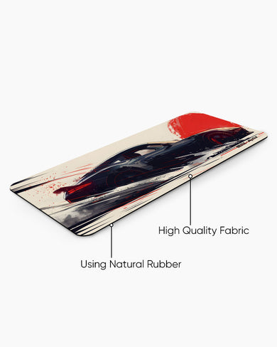 Blaze on Wheels [BREATHE] Panaroma Desk Mat