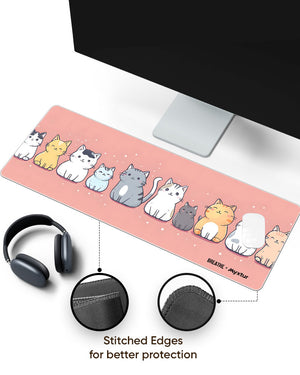Purrfect Parade Panaroma Desk Mat Stitched 1