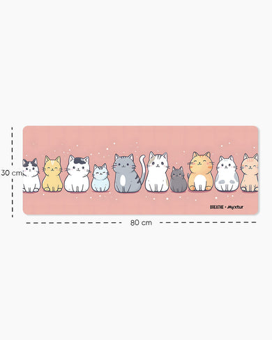Purrfect Parade [BREATHE] Panaroma Desk Mat