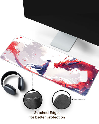 Red Dragon Horizon [BREATHE] Panaroma Desk Mat