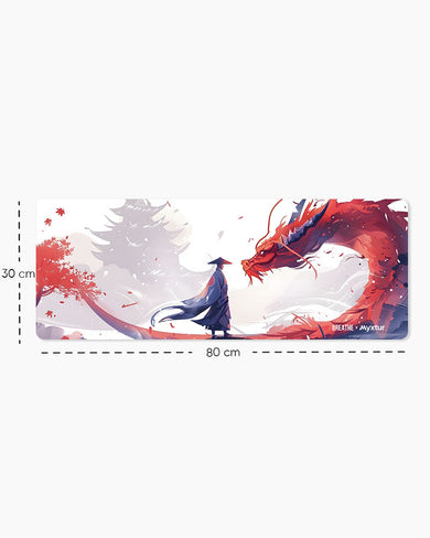 Red Dragon Horizon [BREATHE] Panaroma Desk Mat