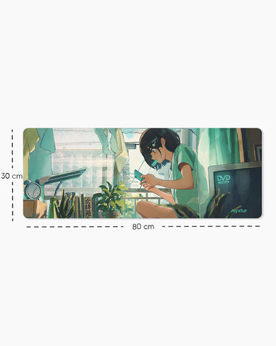 Lazy-Summer-Pixel-Days Panaroma Desk Mat