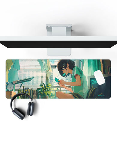 Lazy-Summer-Pixel-Days Panaroma Desk Mat
