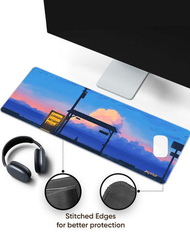 Evening-Solitude Panaroma Desk Mat
