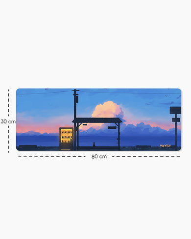 Evening-Solitude Panaroma Desk Mat