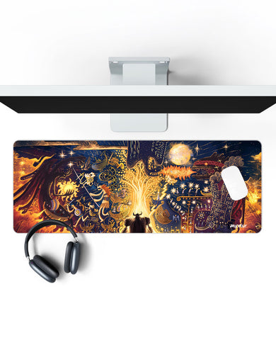 Myths-of-the-Flame Panaroma Desk Mat