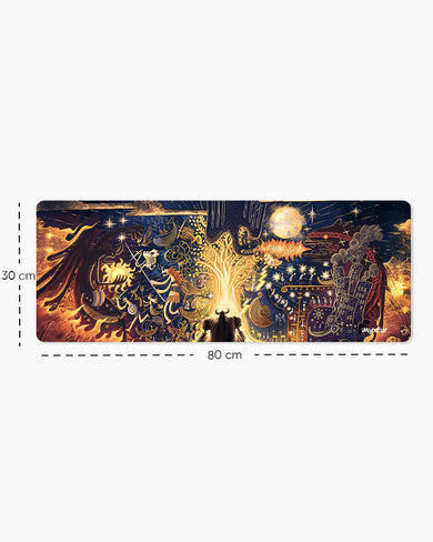 Myths-of-the-Flame Panaroma Desk Mat