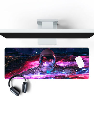 Cosmic-Drift Panaroma Desk Mat