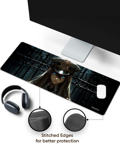 Gatekeeper-of-Midnight Panaroma Desk Mat